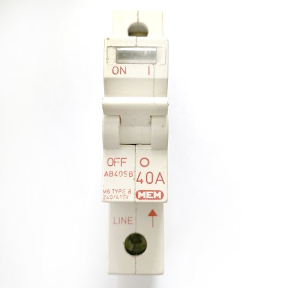 MEM Delta AB40SB B40 40A 40 Amp MCB Circuit Breaker Type B